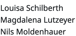 Bild mit geschriebenen Namen